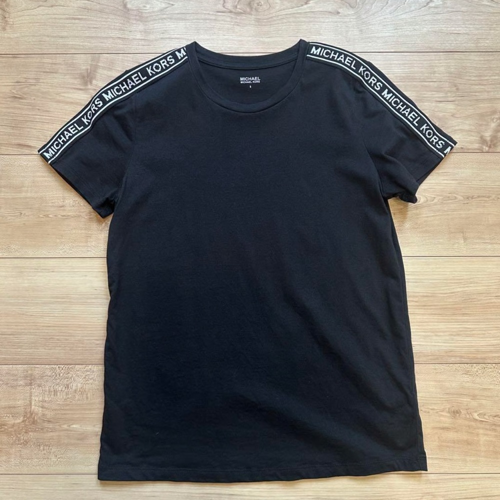Michael Kors Black Tee with Logo Accent